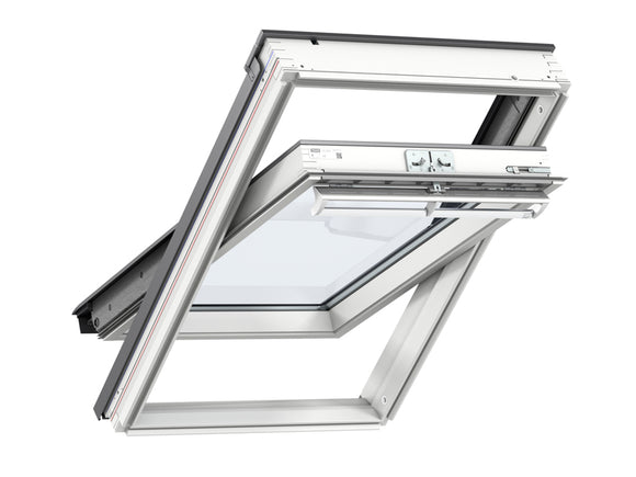 Velux White Painted Centre Pivot Roof Window - 78X98CM