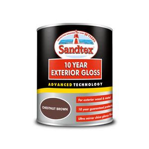 Sandtex 10 Year Gloss Chestnut Brown 750ml