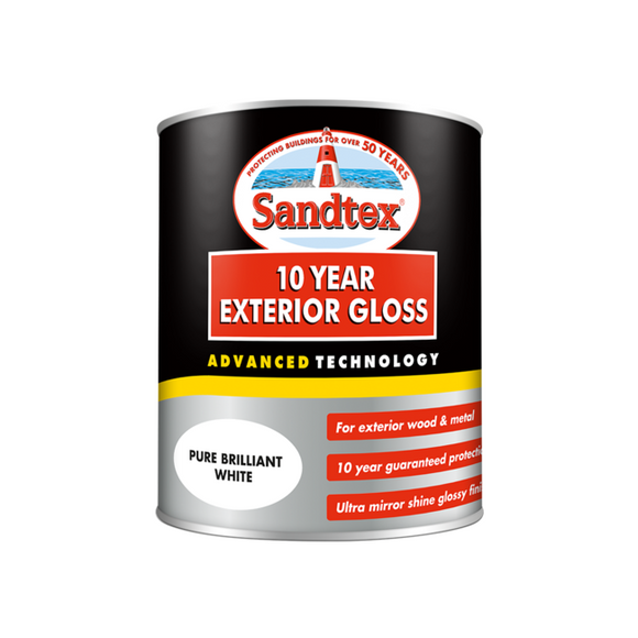 Sandtex 10 Year Gloss Brilliant White 750ml