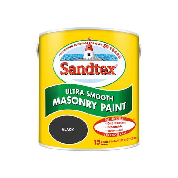 Sandtex Microseal Smooth Masonry Black 2.5L