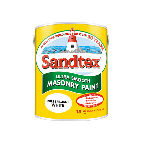 Sandtex Microseal Smooth Masonry Brilliant White 5L