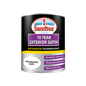 Sandtex 10 Year Satin Brilliant White 750ml