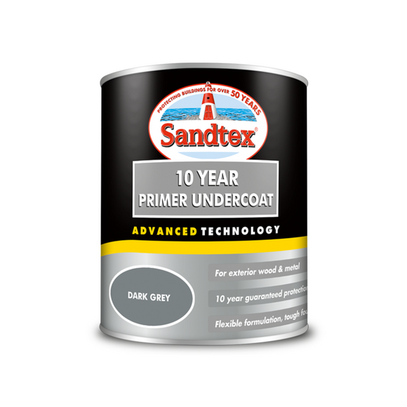 Sandtex 10 Year Primer Undercoat Dark Grey 750ml