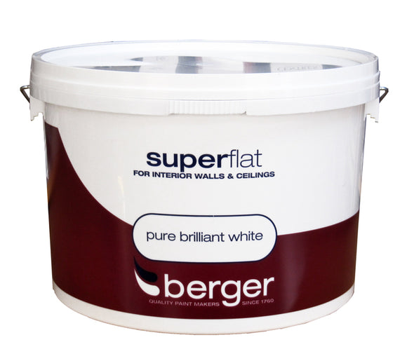 Berger Superflat White Paint 10 Litre