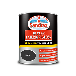 Sandtex 10 Year Gloss Black 750ml
