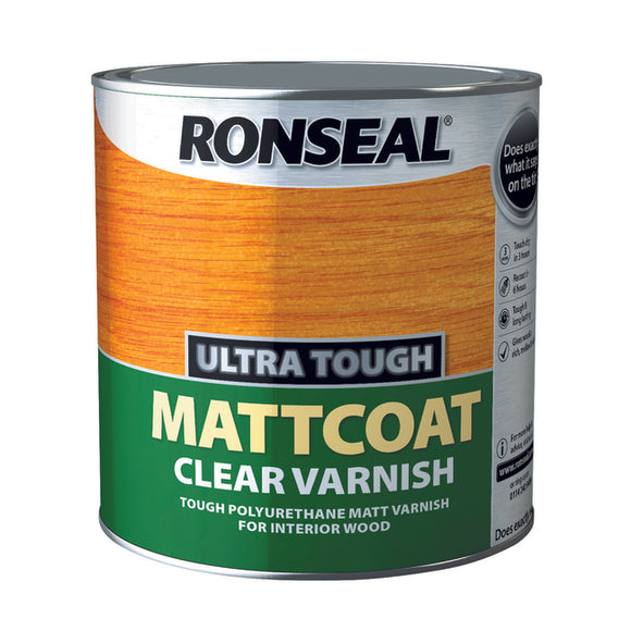 Ronseal Ultra Tough Varnish 2.5L Matt Coat
