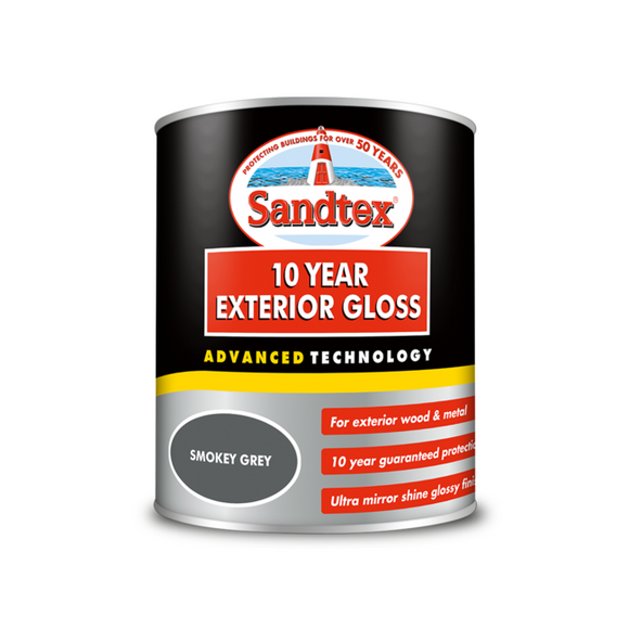 Sandtex 10 Year Gloss Smokey Grey 750ml